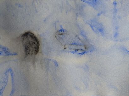 Looking at my father on his last day before he died  - a Paint Artowrk by Lucio Carbeli F. Bellolio 